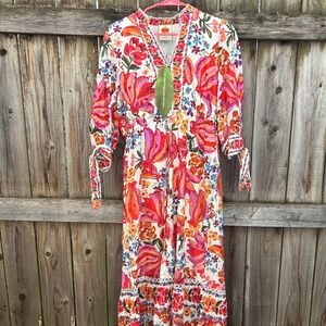 NWT Farm Rio Spring Bananas Maxi Dress